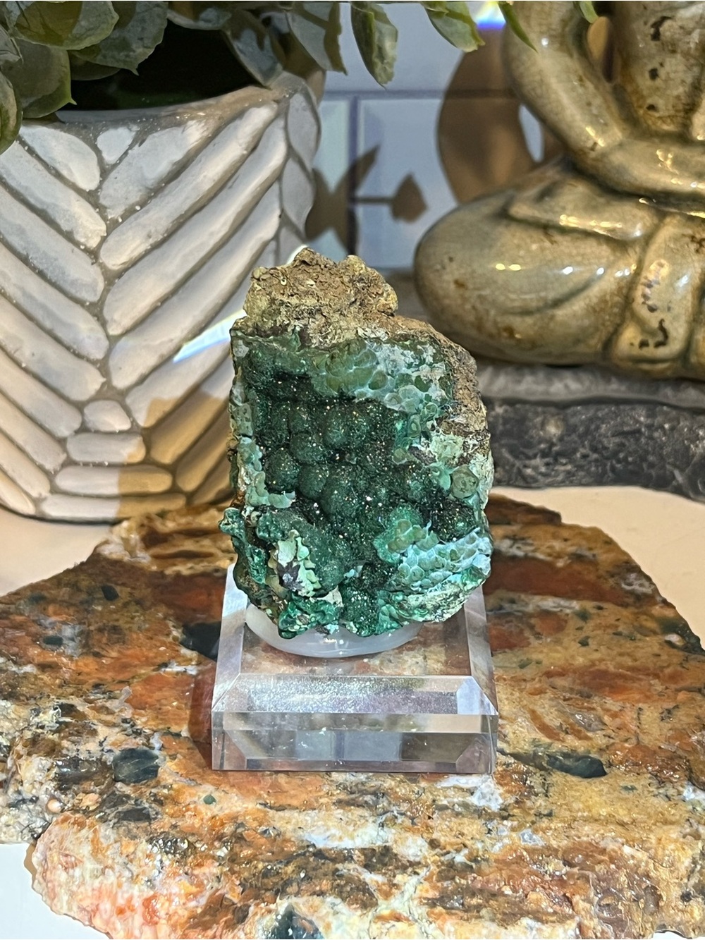 Beautiful Druzy Botryoidal Malachite & Chrysocolla